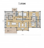 Дом из клееного бруса VZ-3003 